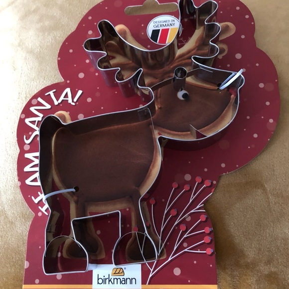 Birkmann Reindeer Large Cookie Cutter 7" Tall NEW Christmas Cookie Cutter - Picture 1 of 2